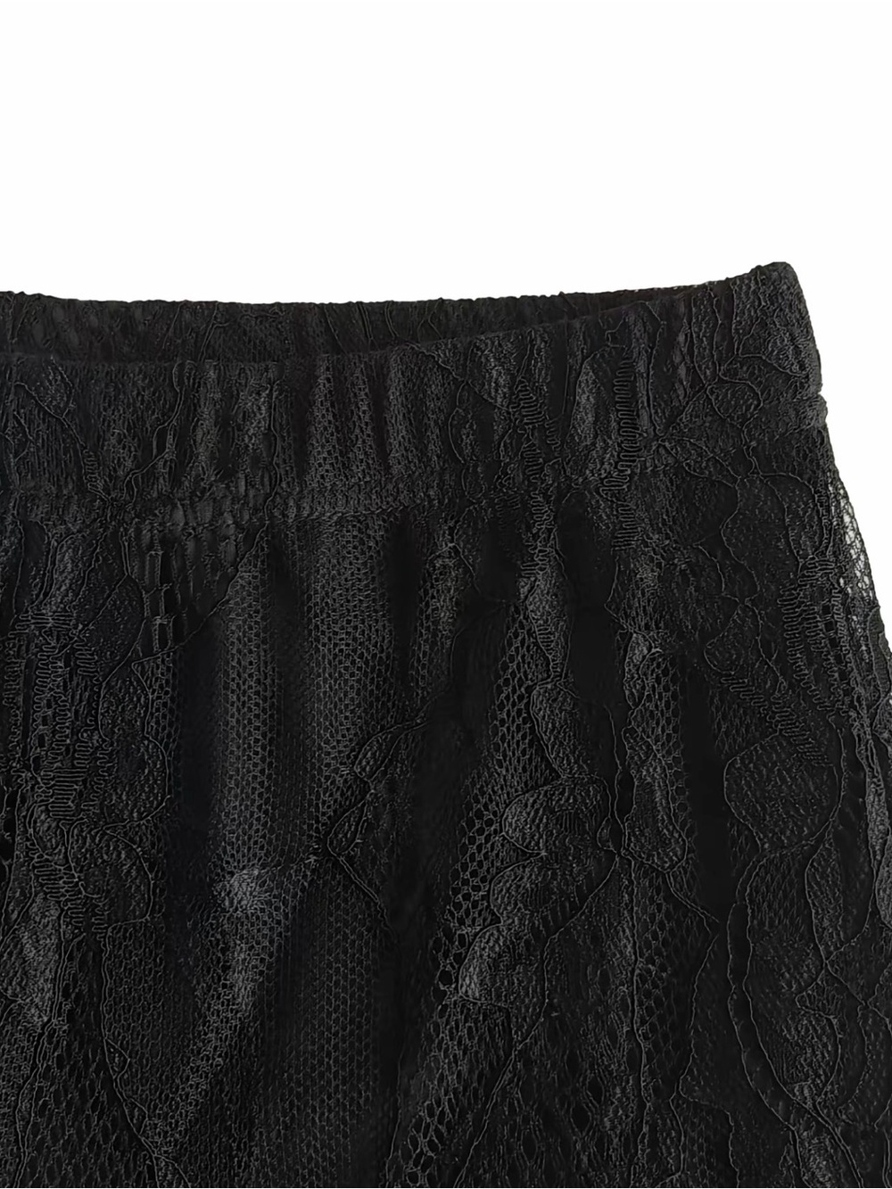Black Lace Flare Pants - Elegant Sheer Women’s Trousers New Boutique - Picture 7 of 7